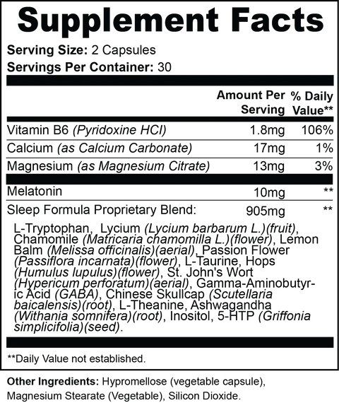 Sleep Support bottle natural sleep formula
